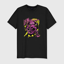 Футболка slim-fit Oni Demon Soul Skull Душа Демона, цвет: черный