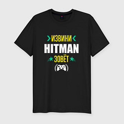 Футболка slim-fit Извини Hitman Зовет, цвет: черный