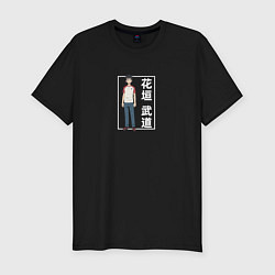 Футболка slim-fit Takemichi Hanagaki art, цвет: черный