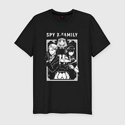 Футболка slim-fit СЕМЬЯ ШПИОНА SPY X FAMILY ANIME, цвет: черный