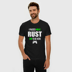 Футболка slim-fit I Paused Rust To Be Here с зелеными стрелками, цвет: черный — фото 2