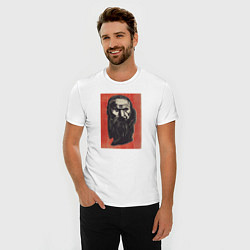 Футболка slim-fit Head of an Old Man with Beard Голова мужчины, цвет: белый — фото 2