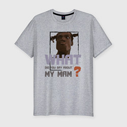 Футболка slim-fit What did you say about my mam DR, цвет: меланж