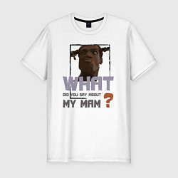 Футболка slim-fit What did you say about my mam DR, цвет: белый