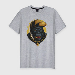 Футболка slim-fit Hip-hop Gorilla, цвет: меланж