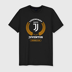 Футболка slim-fit Лого Juventus и надпись Legendary Football Club, цвет: черный