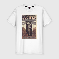 Футболка slim-fit Lucifer Mourning Game Винтажная афиша, цвет: белый