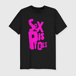 Мужская slim-футболка Огромная надпись Sex Pistols