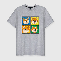 Футболка slim-fit Pop Shib Art, цвет: меланж