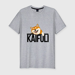 Мужская slim-футболка Kaifuli shiba inu