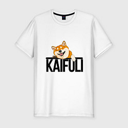 Мужская slim-футболка Kaifuli shiba inu