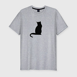 Футболка slim-fit Black kitten, цвет: меланж