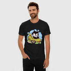 Футболка slim-fit Felix - the cat, цвет: черный — фото 2