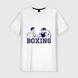 Футболка slim-fit Бокс Boxing is cool, цвет: белый