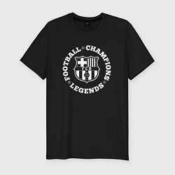 Футболка slim-fit Символ Barcelona и надпись Football Legends and Ch, цвет: черный