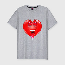 Мужская slim-футболка THE HEART IN LOVE