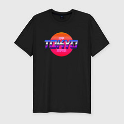 Мужская slim-футболка Retrowave Tokyo