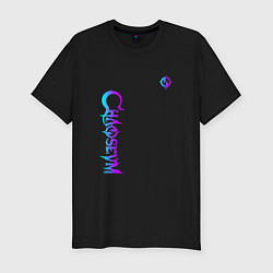 Футболка slim-fit Chaoseum Neon logo, цвет: черный