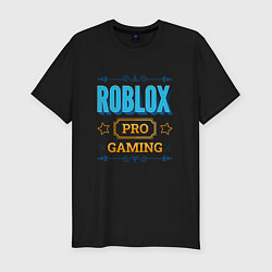 Футболка slim-fit Игра Roblox PRO Gaming, цвет: черный