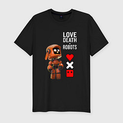 Футболка slim-fit Love Death and Robots Любовь Смерть Роботы, цвет: черный