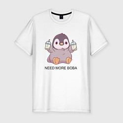 Футболка slim-fit Boba pengu, цвет: белый