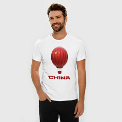 Футболка slim-fit 3d aerostat China, цвет: белый — фото 2