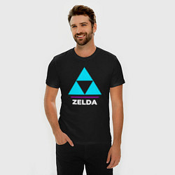 Футболка slim-fit Символ Zelda в неоновых цветах, цвет: черный — фото 2