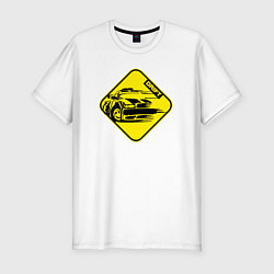 Мужская slim-футболка Знак Дрифт желтый