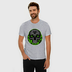 Футболка slim-fit SKULL TOXIC, цвет: меланж — фото 2