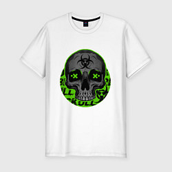 Футболка slim-fit SKULL TOXIC, цвет: белый