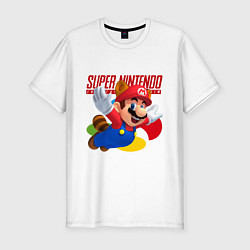 Мужская slim-футболка SNES - Mario