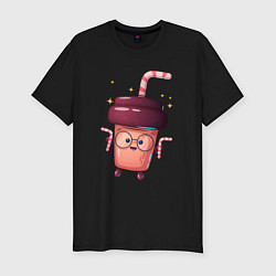 Мужская slim-футболка Стаканчик с кофе