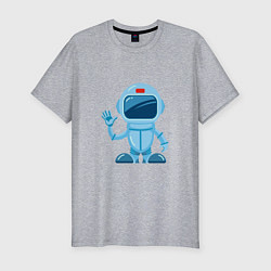 Футболка slim-fit Blue Spaceman, цвет: меланж