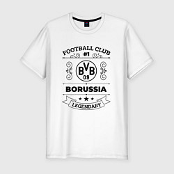 Футболка slim-fit Borussia: Football Club Number 1 Legendary, цвет: белый