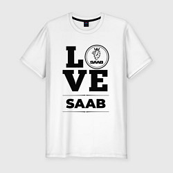 Футболка slim-fit Saab Love Classic, цвет: белый