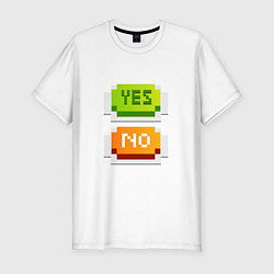 Мужская slim-футболка Да или нет