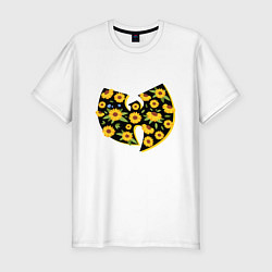 Футболка slim-fit Flowers - Wu-Ynag, цвет: белый