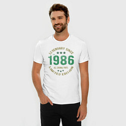 Футболка slim-fit Легенда с 1986 года, цвет: белый — фото 2