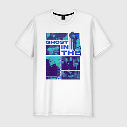 Мужская slim-футболка Призрак в доспехах экшен