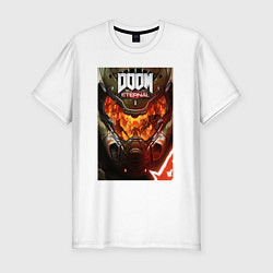 Футболка slim-fit Doom eternal - poster, цвет: белый