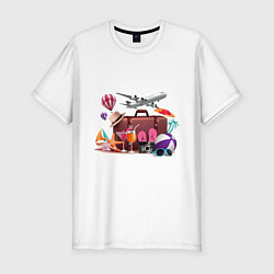 Футболка slim-fit FLYING TO THE SEA, цвет: белый