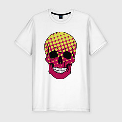 Мужская slim-футболка Pop-art skull
