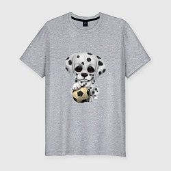 Футболка slim-fit Футбол - Далматин, цвет: меланж
