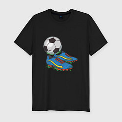 Мужская slim-футболка Футбольные бутсы