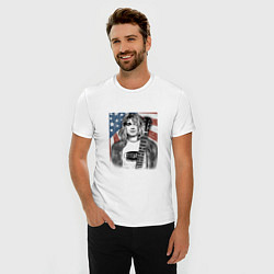 Футболка slim-fit KURT COBAIN with guitar -musician, цвет: белый — фото 2