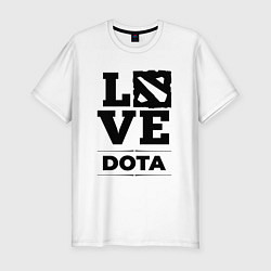 Футболка slim-fit Dota love classic, цвет: белый