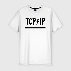 Футболка slim-fit TCPIP Connecting people since 1972, цвет: белый