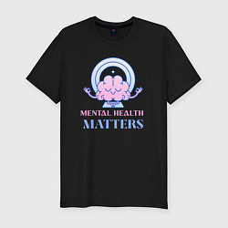 Футболка slim-fit Mental health matters, цвет: черный