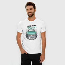Футболка slim-fit Ride the classic, цвет: белый — фото 2