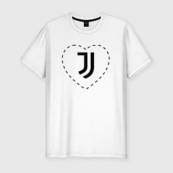 Футболка slim-fit Лого Juventus в сердечке, цвет: белый